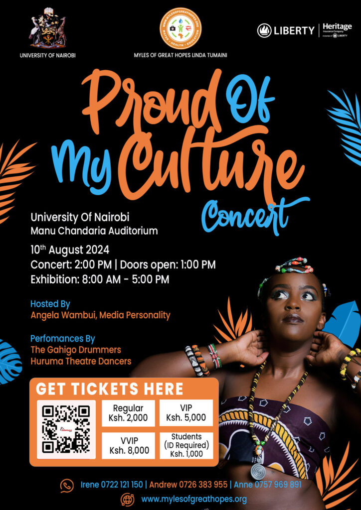 Myles of Great Hopes Flyer for Proud of My Culture Concert in Nairobi August 10